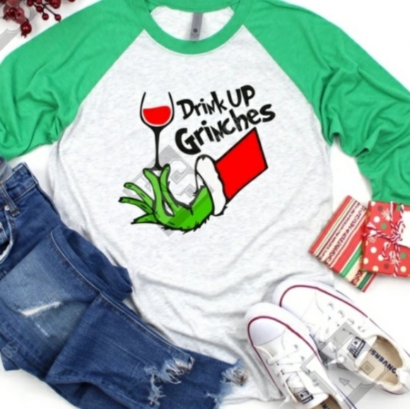 Drink Up Grinches‎ Christmas Tee - Picture 1 of 1